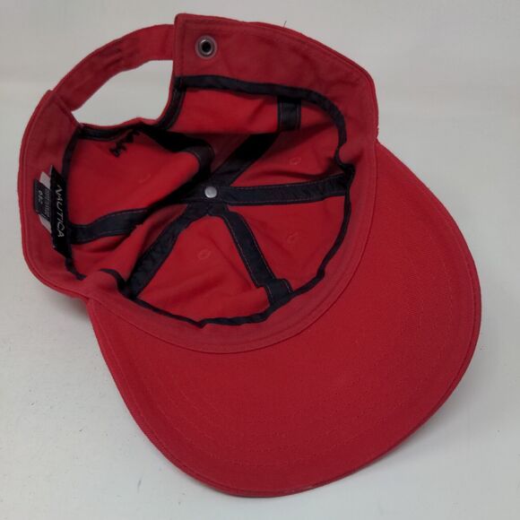 Nautica Slideback Hat Red One Size Embroidered Logo Outdoor 6 Panel - Picture 6 of 8